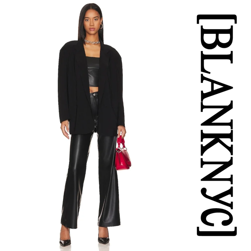 BLANK NYC- Faux Leather Franklin Rib Cage Straight in After Hours - Size 25 - Picture 5 of 6